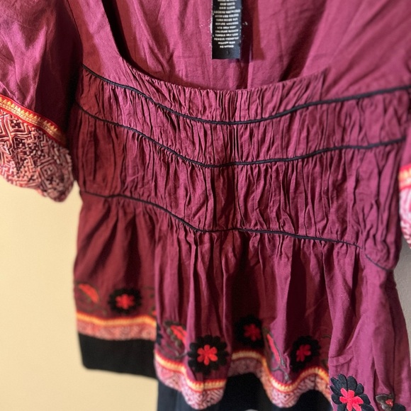 Rare Vintage Anthropologie Lithe Fishermen’s Bridge Peasant Blouse Size 2 - Picture 4 of 9